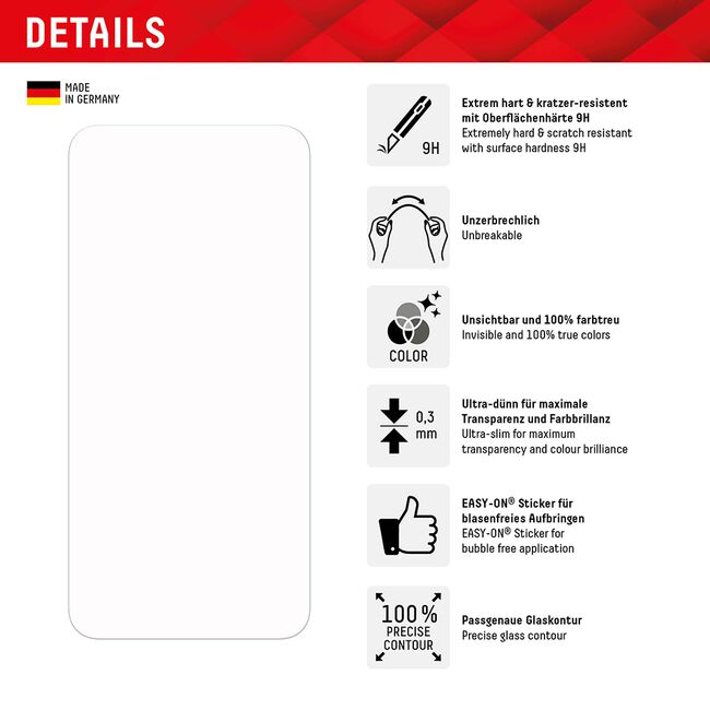 Folie premium Samsung Galaxy A34 5G Displex Smart Glass 9H, transparenta