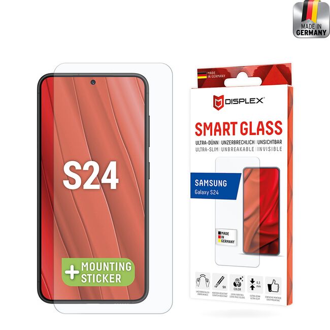 Folie premium Samsung Galaxy S24 Displex Smart Glass 9H, transparenta