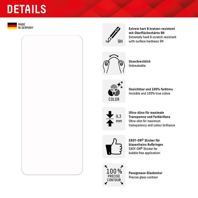 Folie premium Xiaomi Redmi 12 4G / 5G Displex Smart Glass duritate 9H, transparenta