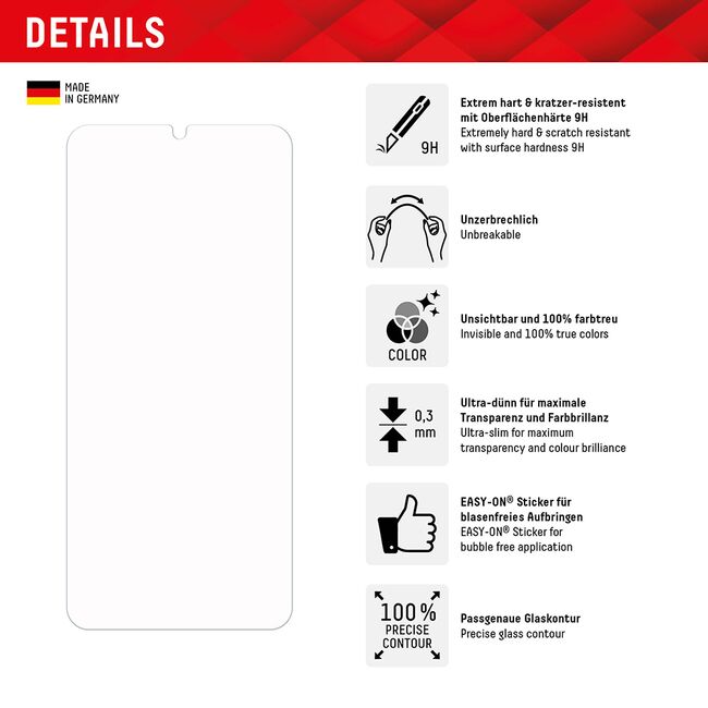 Folie premium Xiaomi Redmi 13C 4G Displex Smart Glass duritate 9H, transparenta