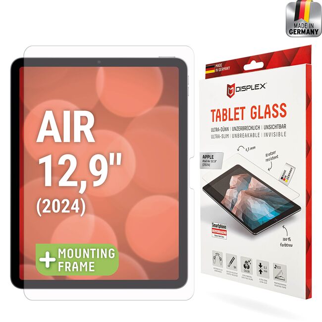 Folie 9H premium iPad Air 13 2025 / 2024 M3, M2 Displex Tablet FlexiGlass, transparenta