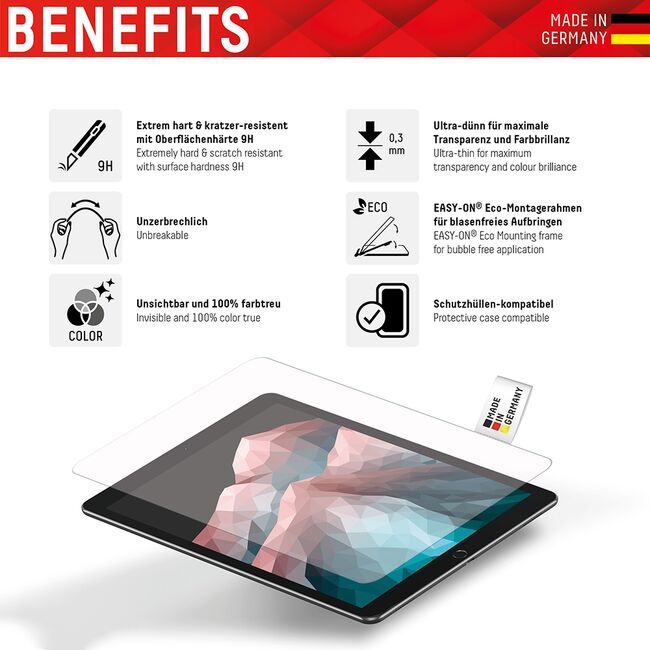 Folie sticla premium Samsung Galaxy Tab A7 10.4 2020 T500/T505 Displex Tablet Glass 9H cu aplicator, transparenta