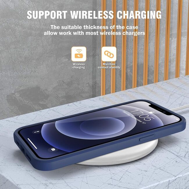 Pachet 360: Husa cu folie integrata pentru iPhone 14 Cover360 fata spate - albastru / transparent