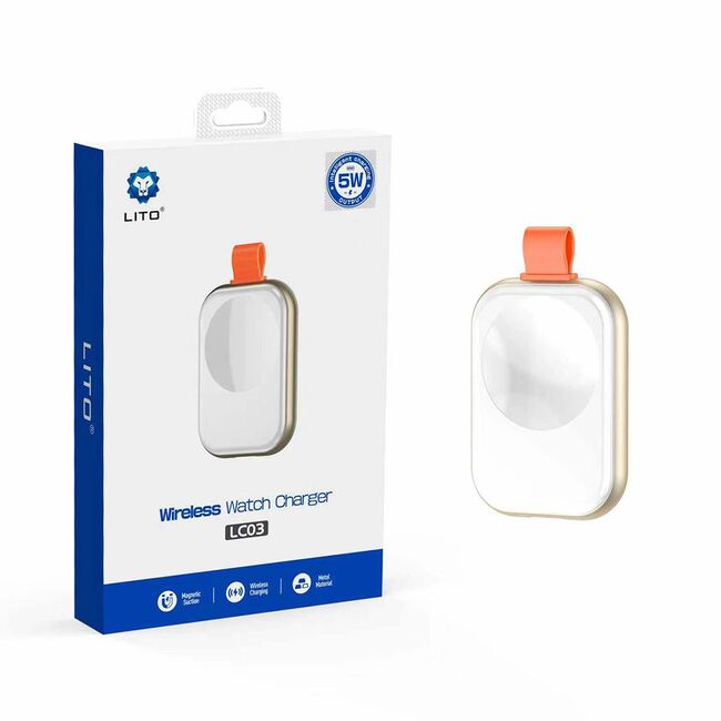 Incarcator Apple Watch wireless magnetic 3.5W Lito LT-W1, alb