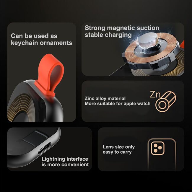 Incarcator Apple Watch wireless magnetic 3.5W Lito LT-W1, alb