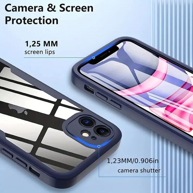 Pachet 360: Husa cu folie integrata pentru iPhone 11 Cover360 fata spate - negru / transparent