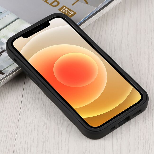 Pachet 360: Husa cu folie integrata pentru iPhone 15 Plus Cover360 fata spate - negru / transparent