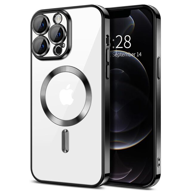 Husa pentru  iPhone 12 Pro cu MagSafe si protectie pentru lentile anti-shock 1.5 mm - negru