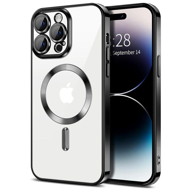 Husa pentru  iPhone 14 Pro  cu MagSafe si protectie pentru lentile anti-shock 1.5 mm - negru