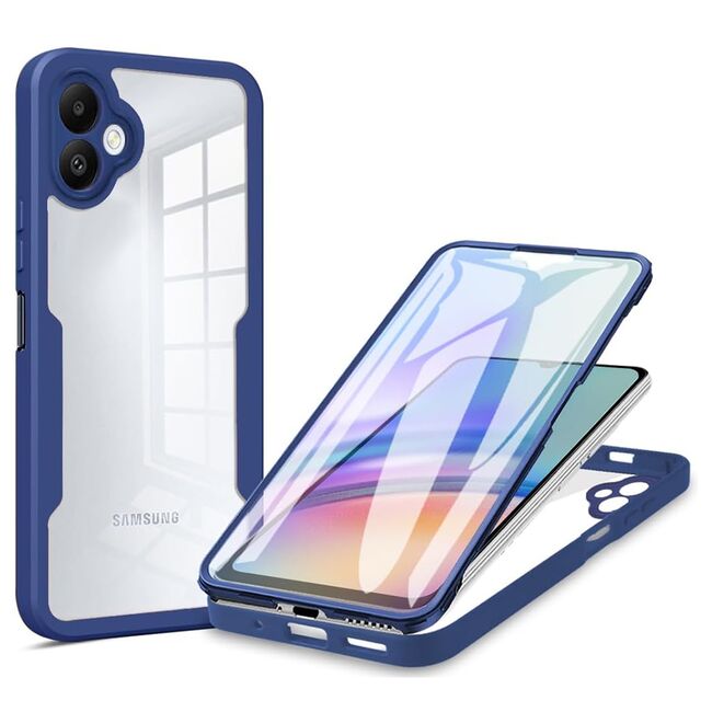 Pachet 360: Husa cu folie integrata pentru Samsung Galaxy A05 Cover360 fata / spate - blue