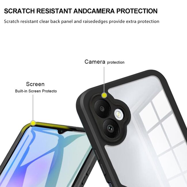 Pachet 360: Husa cu folie integrata pentru Samsung Galaxy A05 Cover360 fata / spate - roz