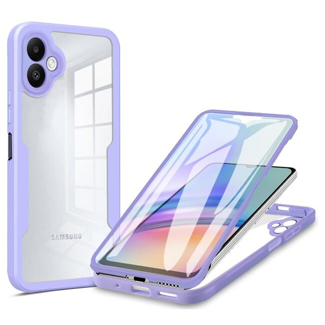Pachet 360: Husa cu folie integrata pentru Samsung Galaxy A05 Cover360 fata / spate - mov