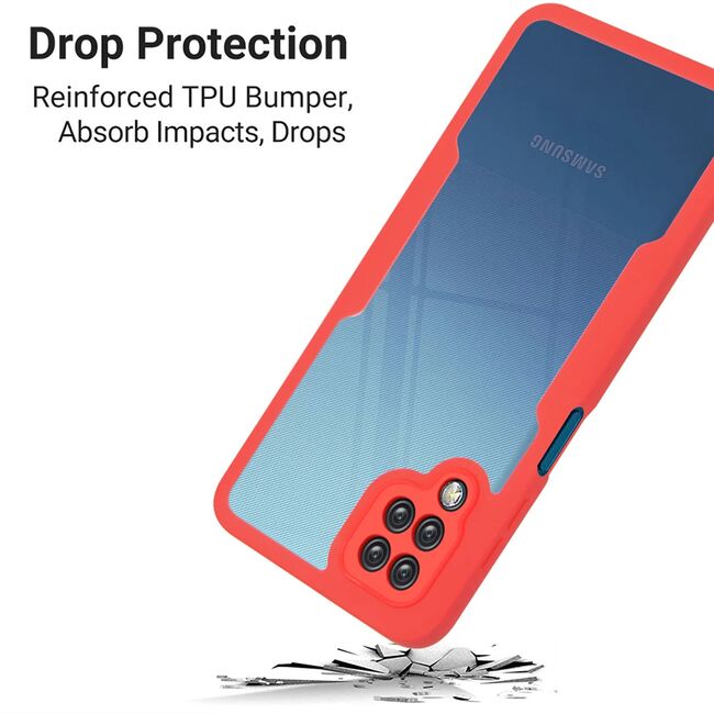 Pachet 360: Husa cu folie integrata pentru Samsung Galaxy A12 Cover360 fata / spate - negru