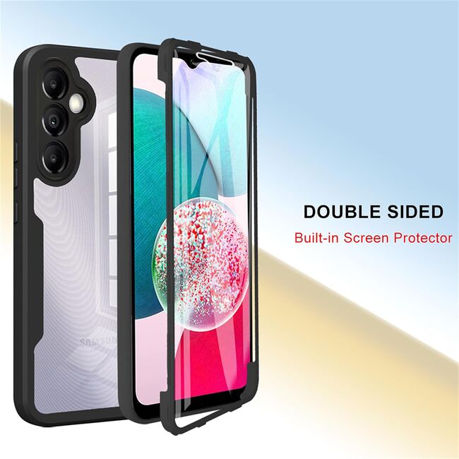 Pachet 360: Husa cu folie integrata pentru Samsung Galaxy A34 Cover360 fata / spate - blue