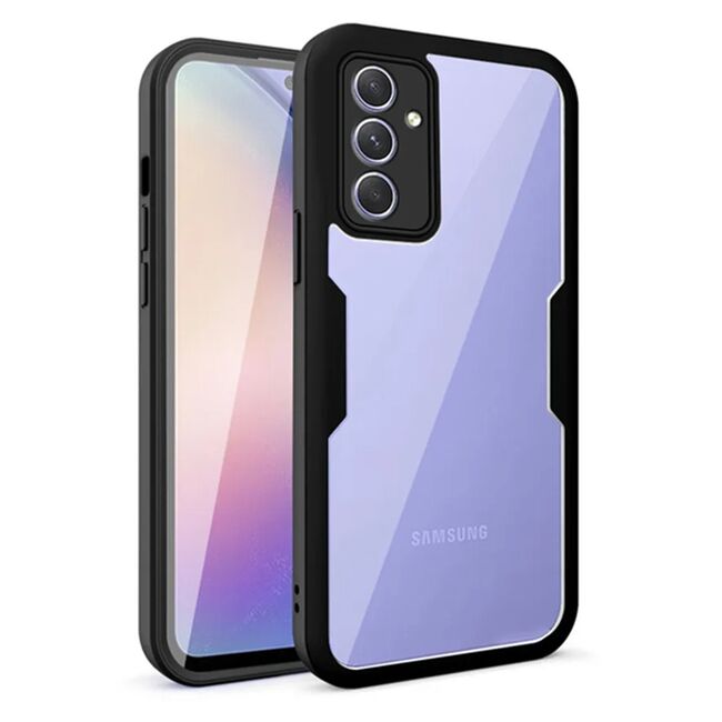Pachet 360: Husa cu folie integrata pentru Samsung Galaxy A54 Cover360 fata / spate - negru