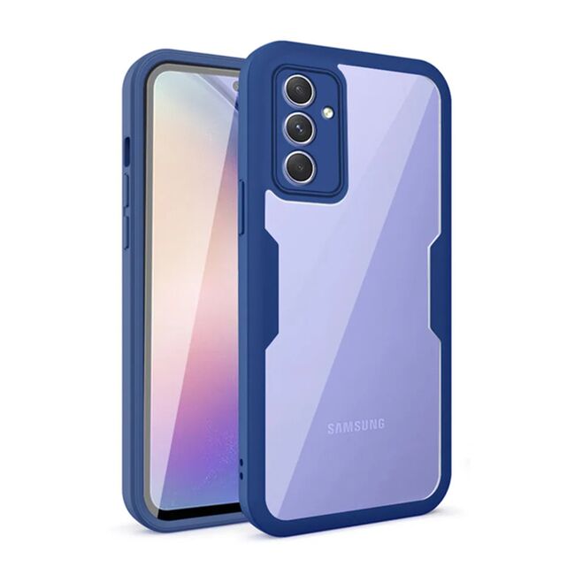 Pachet 360: Husa cu folie integrata pentru Samsung Galaxy A54 Cover360 fata / spate - blue