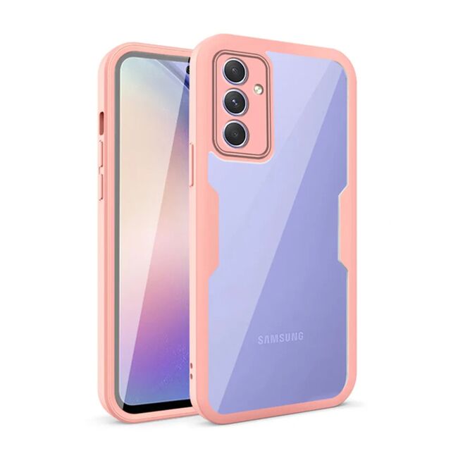 Pachet 360: Husa cu folie integrata pentru Samsung Galaxy A54 Cover360 fata / spate - roz