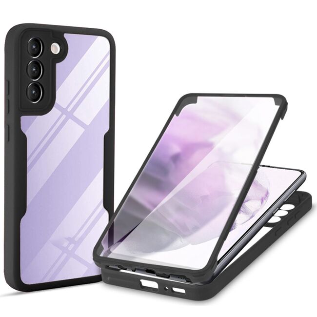 Pachet 360: Husa cu folie integrata pentru Samsung Galaxy S23 Cover360 fata / spate - negru