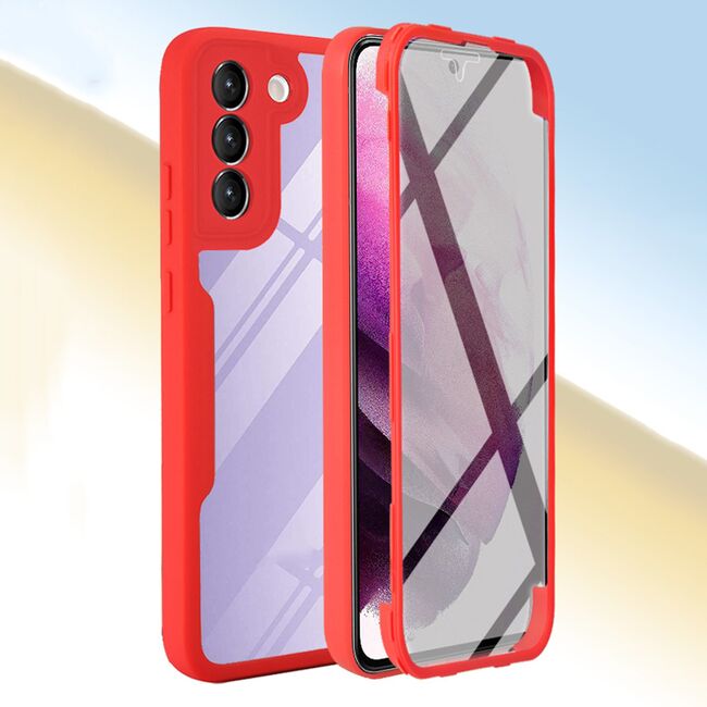 Pachet 360: Husa cu folie integrata pentru Samsung Galaxy S23 Cover360 fata / spate - negru