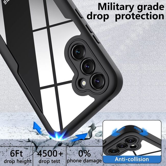 Pachet 360: Husa cu folie integrata pentru Samsung Galaxy S24 Cover360 fata / spate - blue