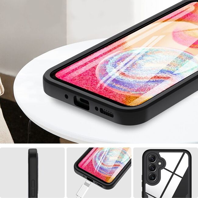 Pachet 360: Husa cu folie integrata pentru Samsung Galaxy S24 Plus Cover360 fata / spate - roz