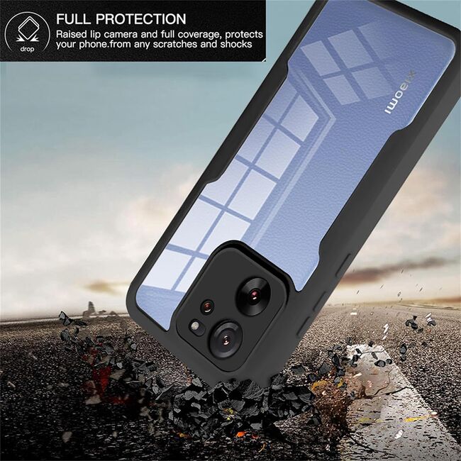Pachet 360: Husa cu folie integrata pentru Xiaomi 13T, 13T Pro Cover360 fata / spate - mov