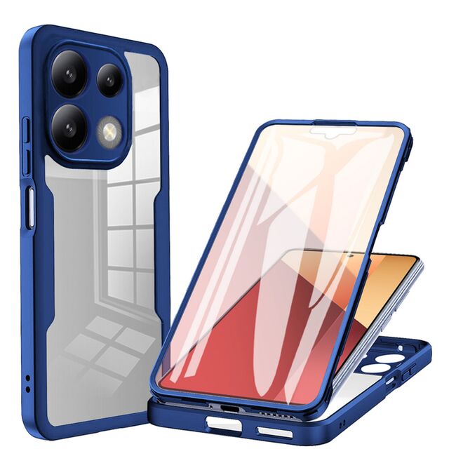 Pachet 360: Husa cu folie integrata pentru Xiaomi Redmi Note 13 5G Cover360 fata / spate - blue