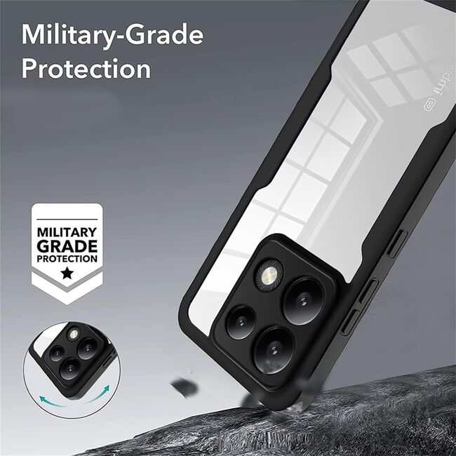 Pachet 360: Husa cu folie integrata pentru Xiaomi Redmi Note 13 Pro 5G Cover360 fata / spate - negru