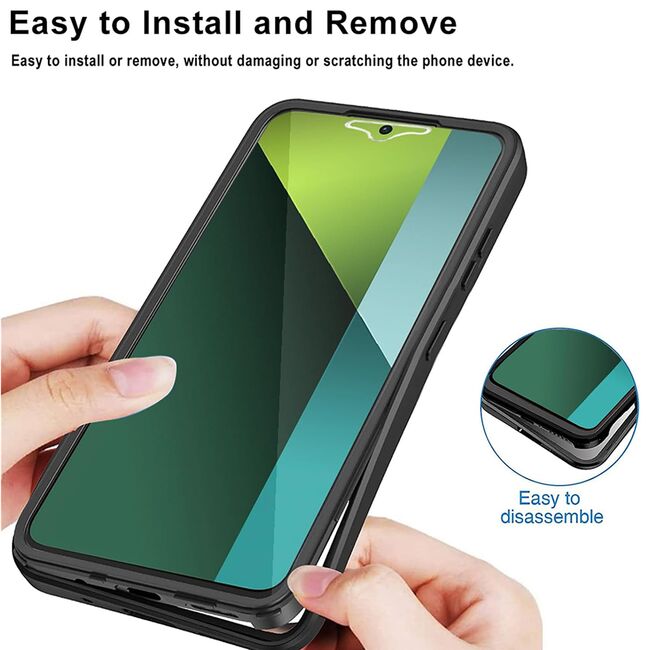 Pachet 360: Husa cu folie integrata pentru Xiaomi Redmi Note 13 Pro 5G Cover360 fata / spate - mov