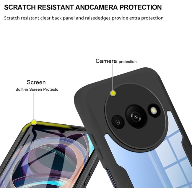 Pachet 360: Husa cu folie integrata pentru Xiaomi Redmi A3 Cover360 fata / spate - blue