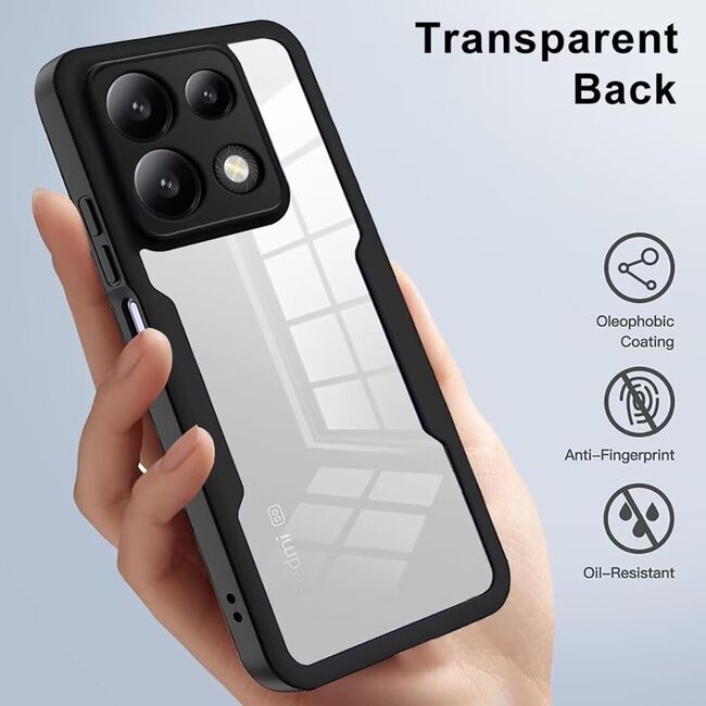 Pachet 360: Husa cu folie integrata pentru Xiaomi Poco X6 Pro Cover360 fata / spate - roz