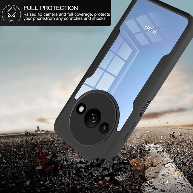 Pachet 360: Husa cu folie integrata pentru Xiaomi Redmi A3 Cover360 fata / spate - blue