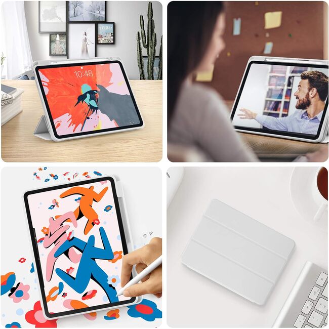 Husa pentru Apple iPad Air 11 2024 / 2025​ M2, M3 cu functie wake-up/sleep si compartiment pentru Apple Pen, tip stand, space grey