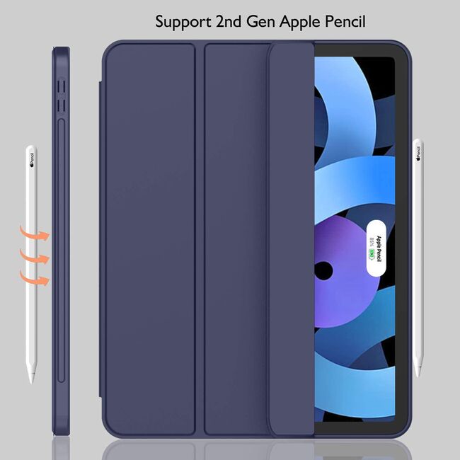 Husa Apple iPad Air 11 2024 / 2025​ M2, M3 cu functie wake-up/sleep si compartiment pentru Apple Pen, navy blue