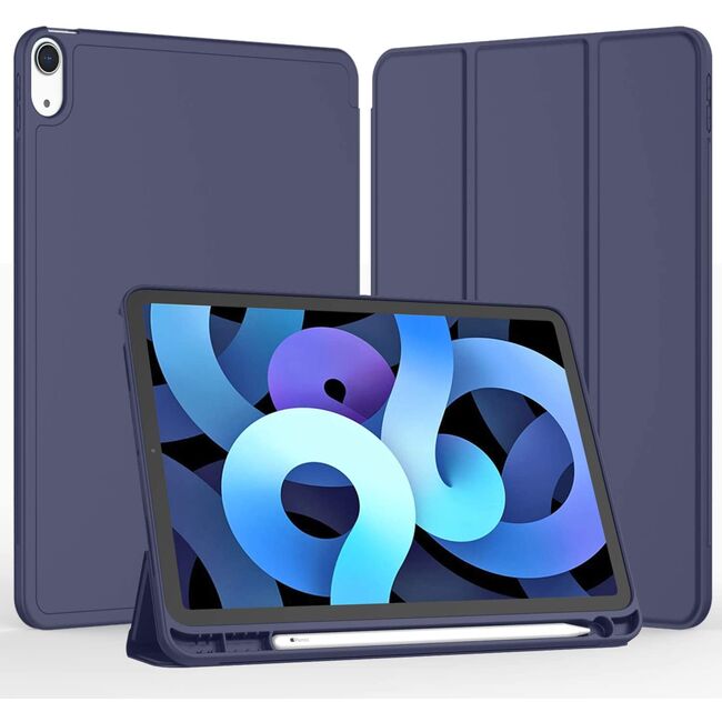 Husa Apple iPad Air 11 2024 / 2025​ M2, M3 cu functie wake-up/sleep si compartiment pentru Apple Pen, navy blue