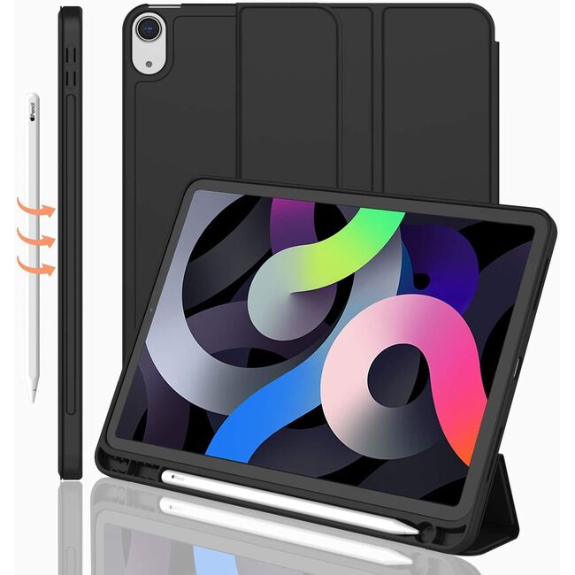 Husa Apple iPad Air 11 2024 / 2025​ M2, M3 cu functie wake-up/sleep si compartiment pentru Apple Pen, negru