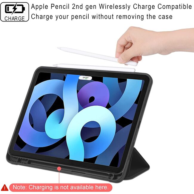 Husa Apple iPad Air 11 2024 / 2025​ M2, M3 cu functie wake-up/sleep si compartiment pentru Apple Pen, negru