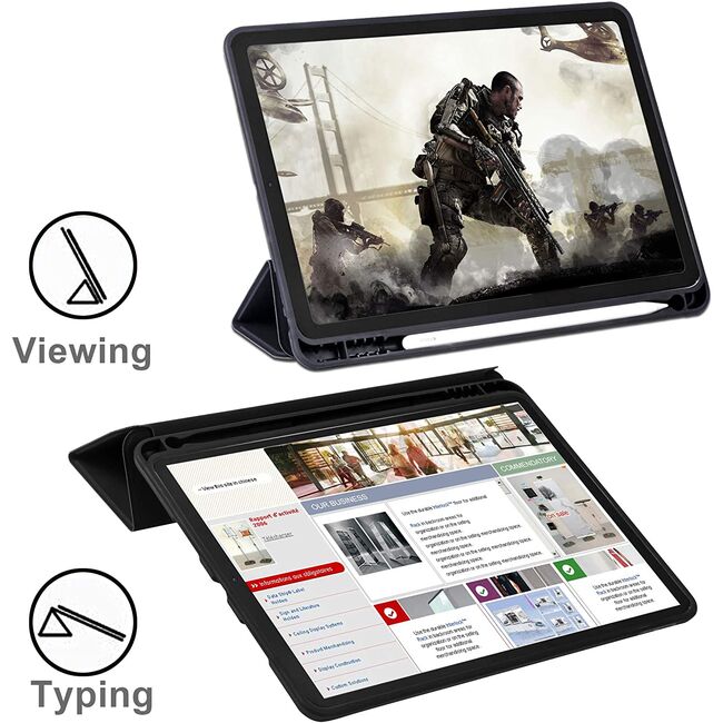 Husa Apple iPad Air 11 2024 / 2025​ M2, M3 cu functie wake-up/sleep si compartiment pentru Apple Pen, negru