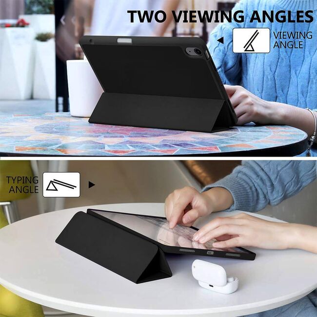 Husa pentru Apple iPad Air 11 2024 / 2025​ M2, M3 cu functie wake-up/sleep si compartiment pentru Apple Pen, tip stand, negru