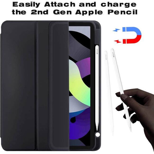 Husa pentru Apple iPad Air 11 2024 / 2025​ M2, M3 cu functie wake-up/sleep si compartiment pentru Apple Pen, tip stand, negru