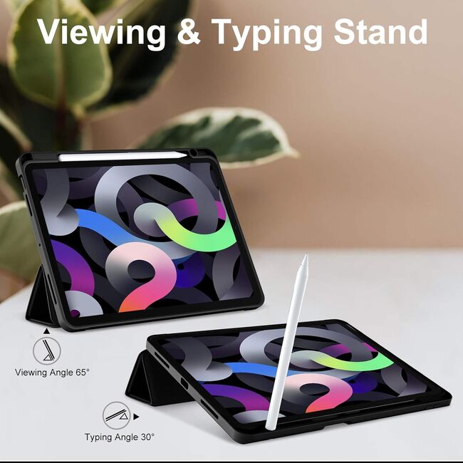 Husa pentru Apple iPad Air 11 2024 / 2025​ M2, M3 cu functie wake-up/sleep si compartiment pentru Apple Pen, tip stand, negru