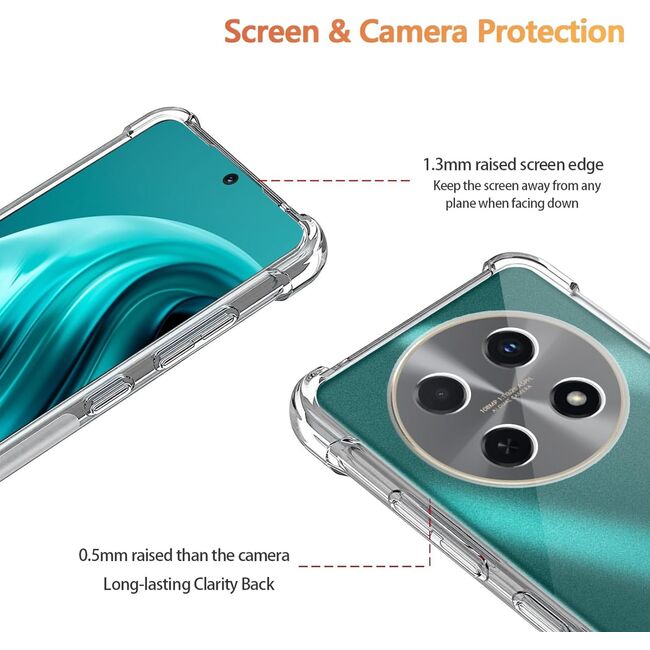 Husa pentru Huawei Nova 12i Slim Anti-Shock 1.5mm reinforced 4 corners, Transparent