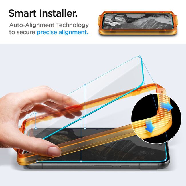 [Pachet 2x] Folie sticla Google Pixel 8a Spigen Glas.tR Align Master, transparenta
