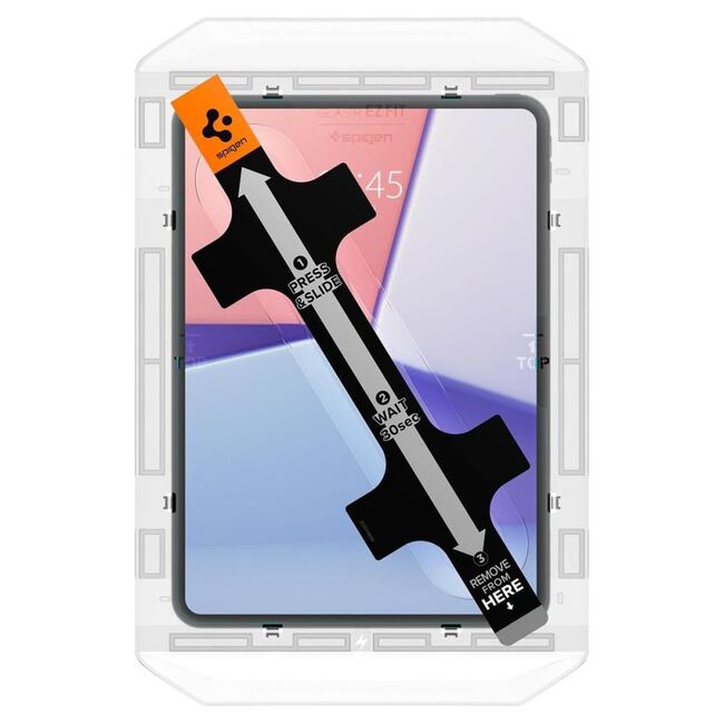 Folie sticla iPad Pro 11 (2024) Spigen Glas.t R Ez Fit 9H, transparenta
