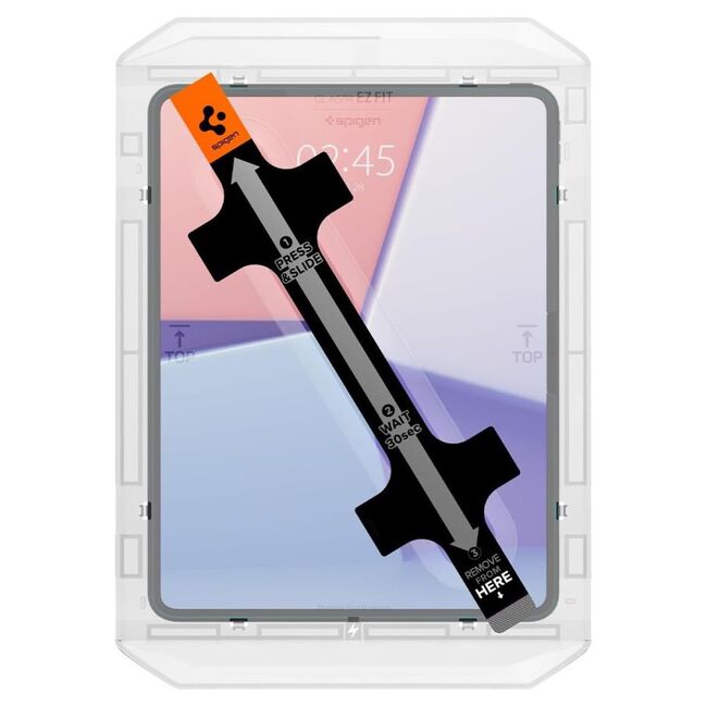 Folie sticla iPad Pro 13 (2024) Spigen Glas.t R Ez Fit 9H, transparenta