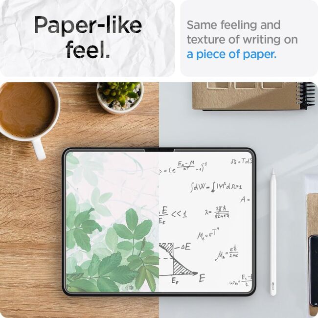 Folie iPad Pro 11 (2024) Spigen Paper Touch cu aplicator, mata