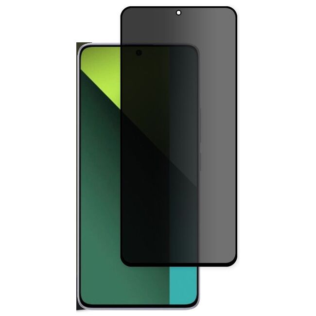 Folie din sticla privacy pentru XIAOMI REDMI NOTE 13 5G / 13 PRO 4G / 5G, margini negre