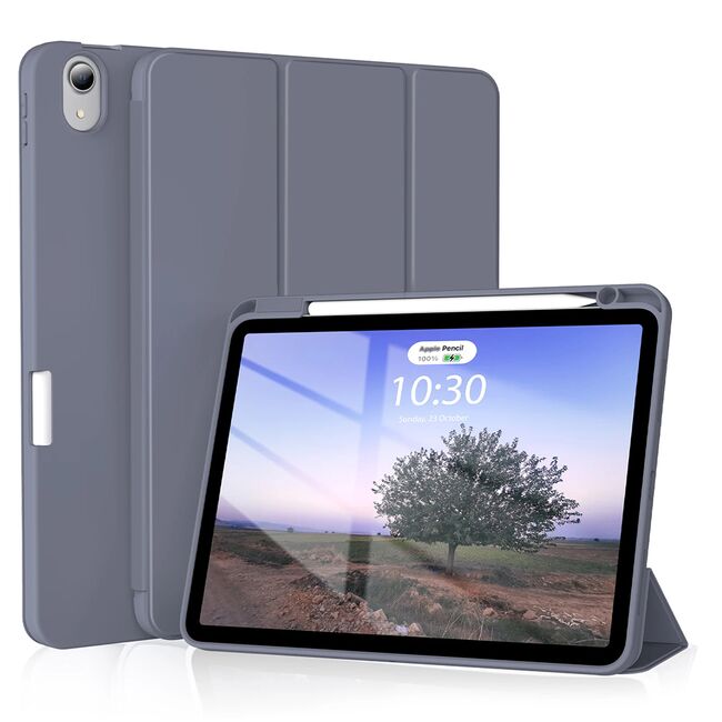 Husa pentru Apple iPad Air 11 2024 / 2025​ M2, M3 cu functie wake-up/sleep si compartiment pentru Apple Pen, tip stand, mov