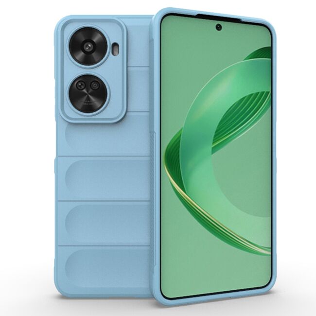 Husa pentru  Huawei nova 12 SE Liquid Silicone, Microfibre Lining, Non-Slip Airbag Design, albastru