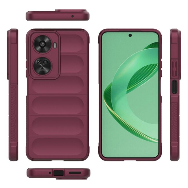 Husa pentru  Huawei nova 12 SE Liquid Silicone, Microfibre Lining, Non-Slip Airbag Design, rosu